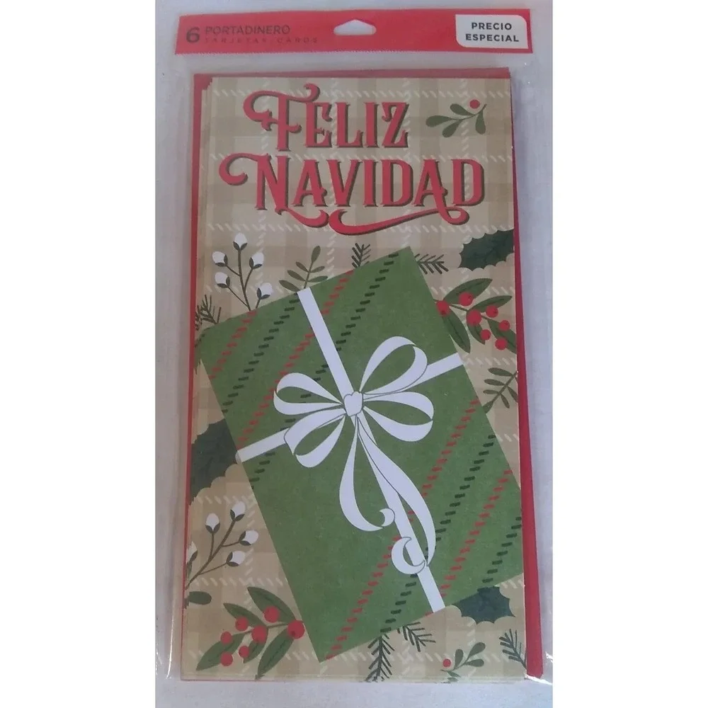 Portadinero‎ Spanish Christmas Cards Envelopes (6) Gift NEW Hallmark Connections